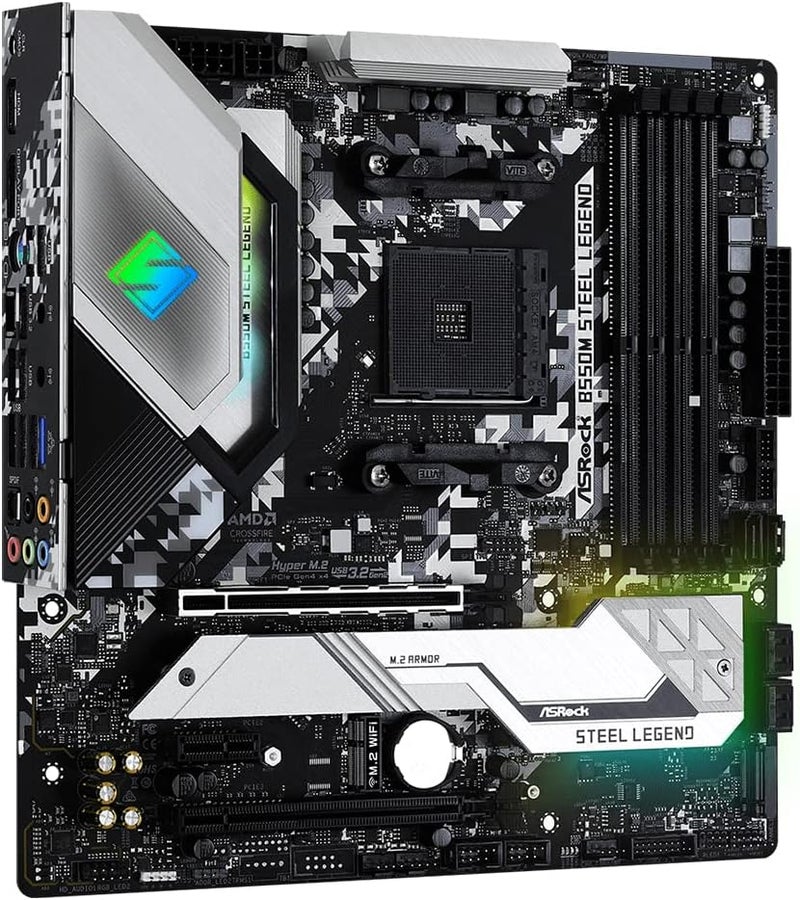 ASRock B550M Steel Legend Supports 3rd Gen AMD AM4 Ryzen™ / Future AMD Ryzen™ Processors Motherboard - Image 4